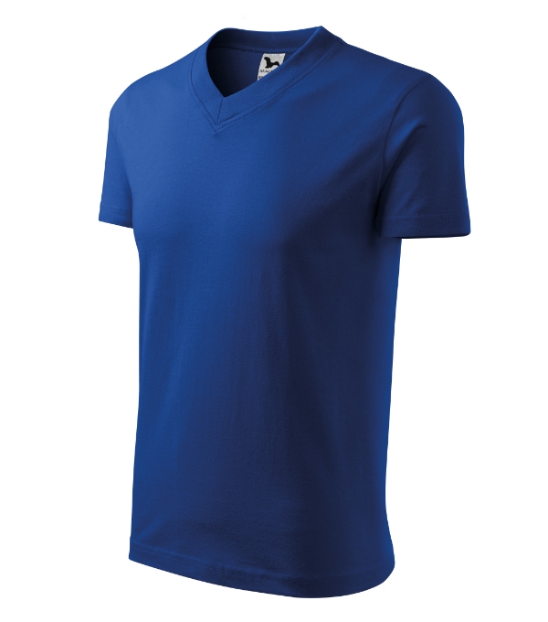 V-neck tričko unisex kráľovská modrá S