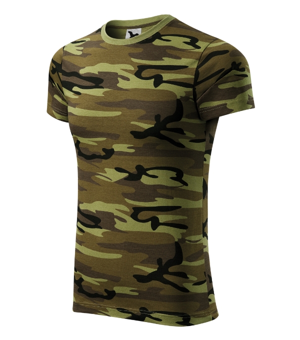 Camouflage tričko unisex camouflage green XS