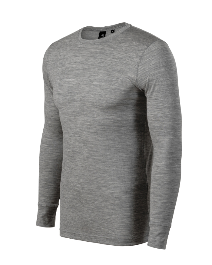 Merino Rise LS – tmavě šedý melír