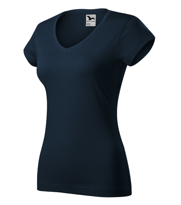 Fit V-neck tričko dámske tmavomodrá XS