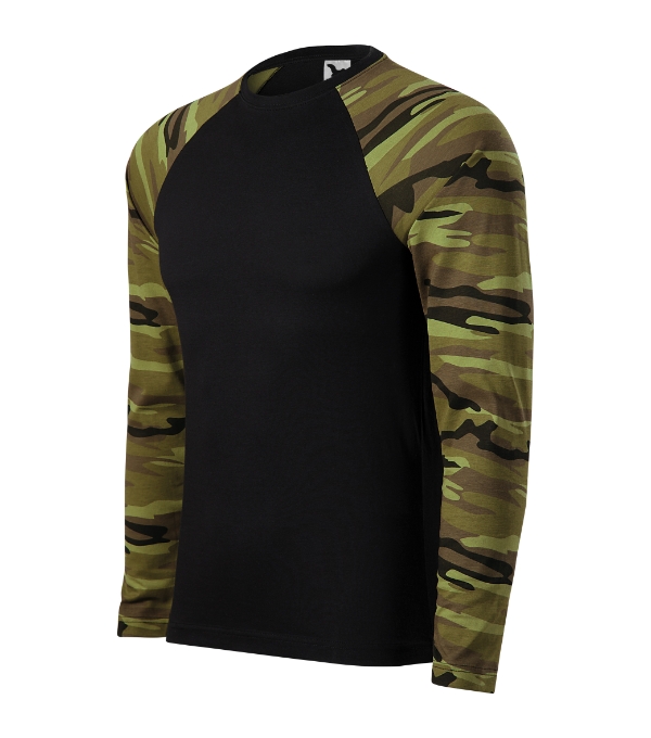 Camouflage LS tričko unisex camouflage green XS