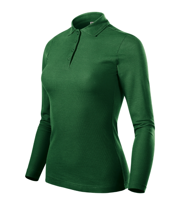 Pique Polo LS – lahvově zelená