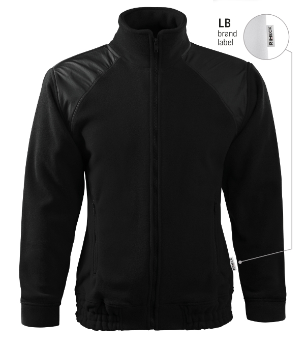 Jacket Hi-Q fleece unisex čierna 01 (brand label) S