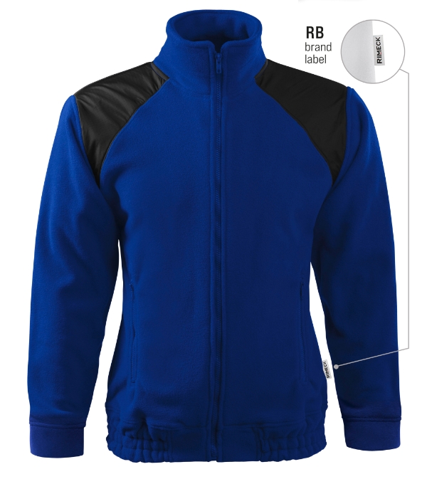 Jacket Hi-Q fleece unisex kráľovská modrá 05 (brand label) S