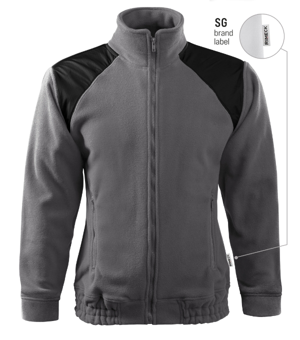 Jacket Hi-Q fleece unisex oceľovo sivá 36 (brand label) S