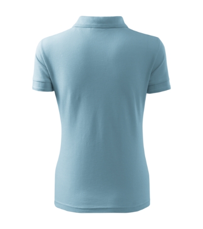 sky blue Pique Polo Free