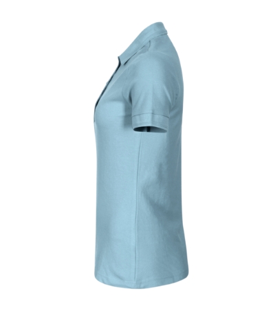 sky blue Pique Polo Free