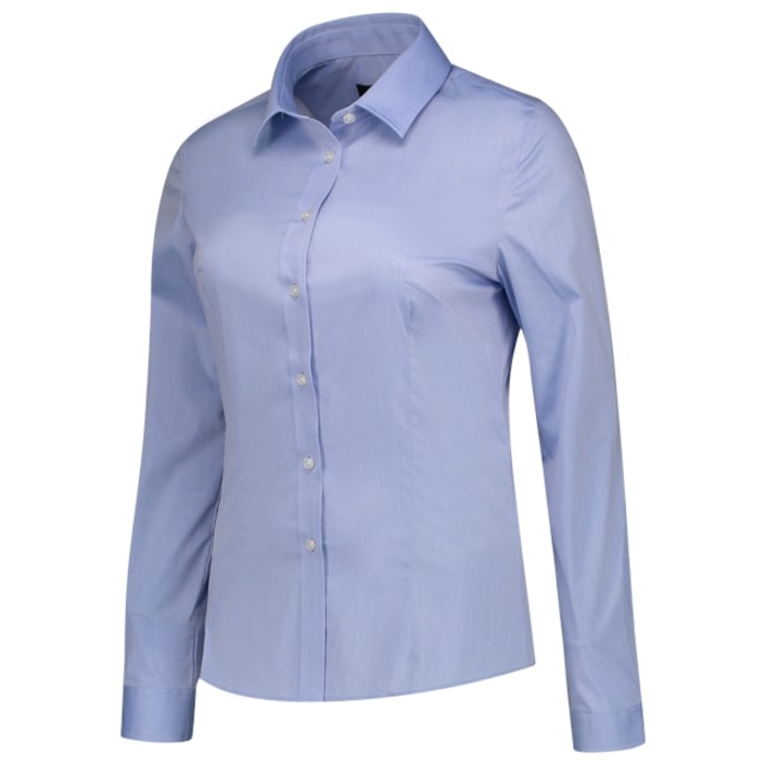 Fitted Stretch Blouse – blue