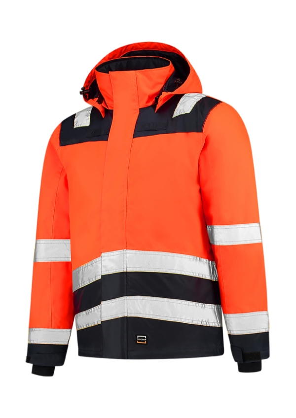 Midi Parka High Vis Bicolor pracovná bunda unisex fluorescenčná oranžová M