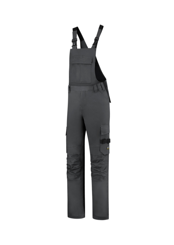 Bib & Brace Twill Cordura pracovné nohavice s trakmi unisex tmavosivý 44